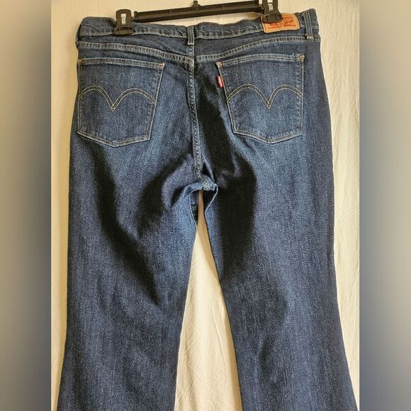 Levi's 515 Jeans Women 14 (34x30) Classic Bootcut Mid Rise Pockets Blue Western - Picture 8 of 9